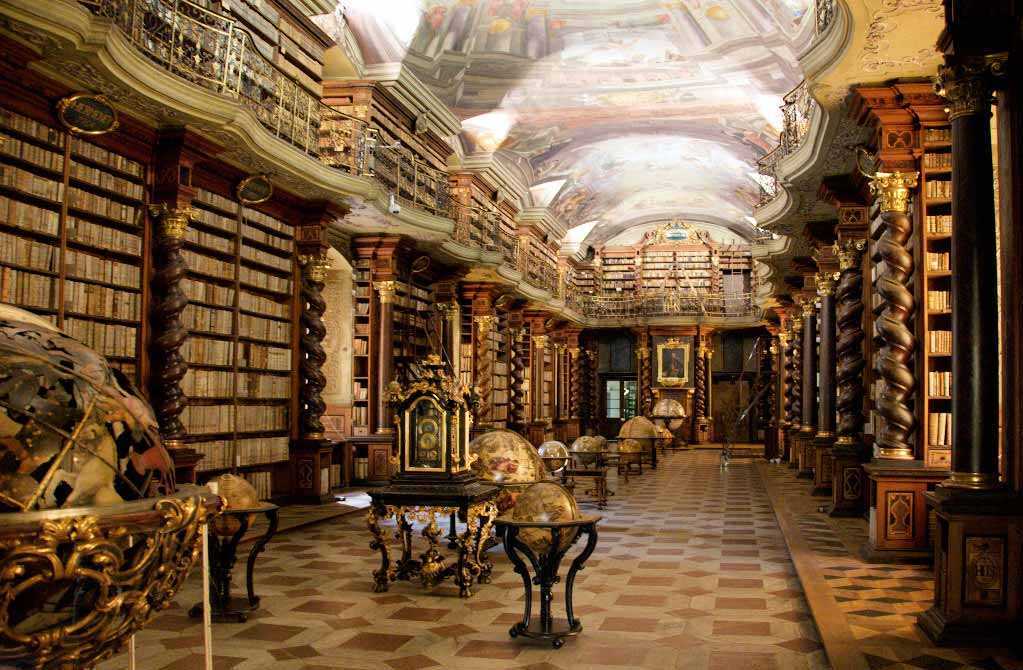 Perpusatakaan megah di Praha, Republik Ceko, The National Library of Czech Republic // en.wikipedia.org