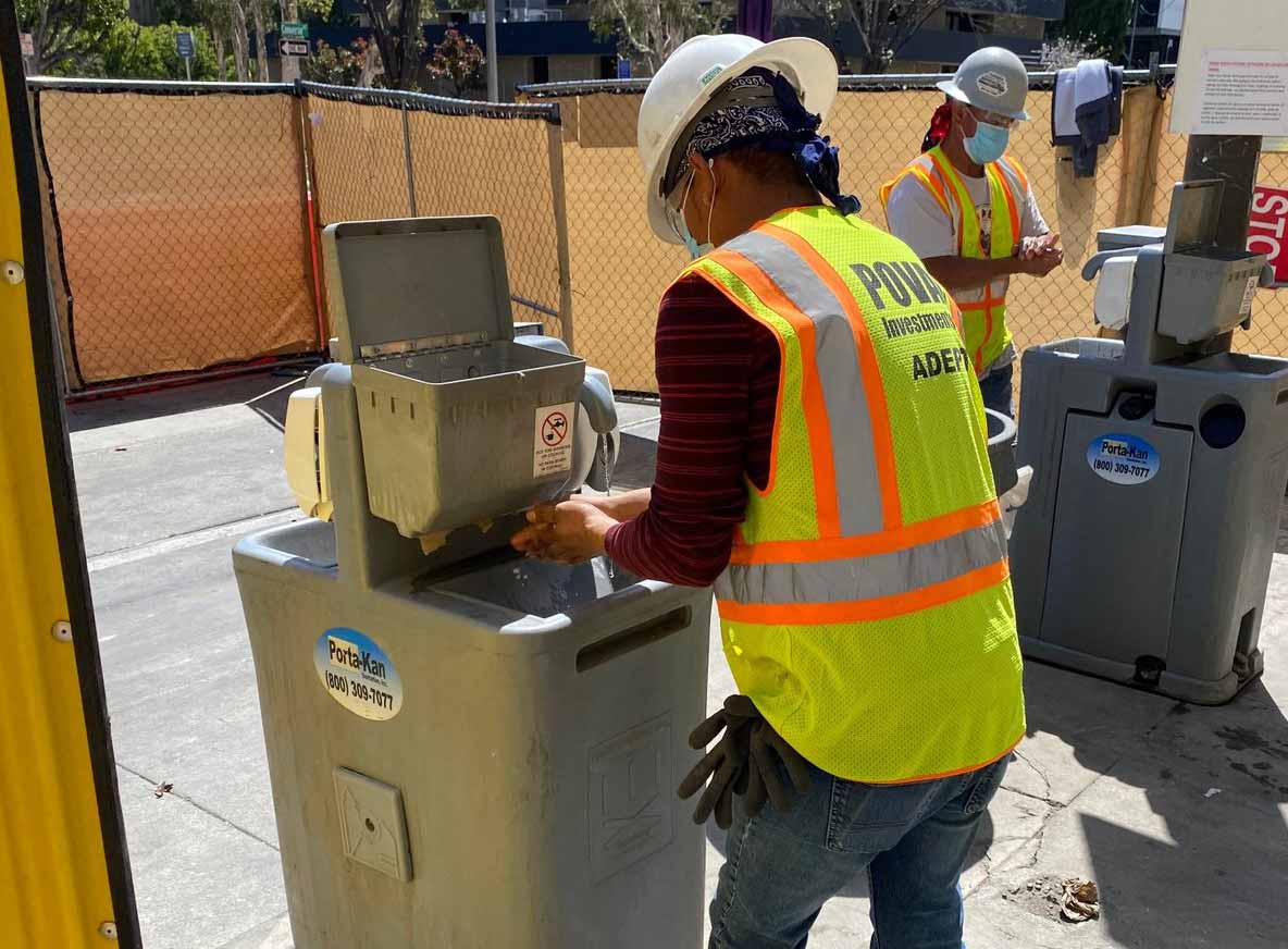 Hand wash station // twitter.com/pasadenagov