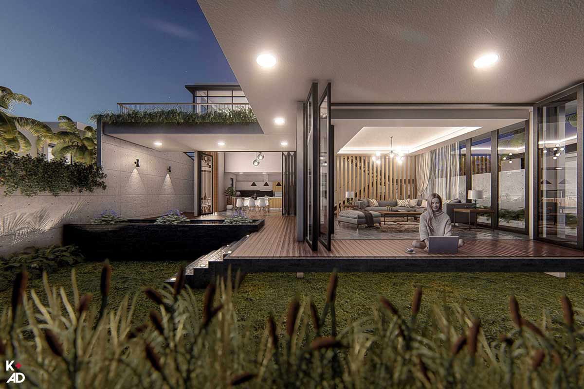 Taman mid-century modern karya KAD Firma Arsitektur // arsitag.com
