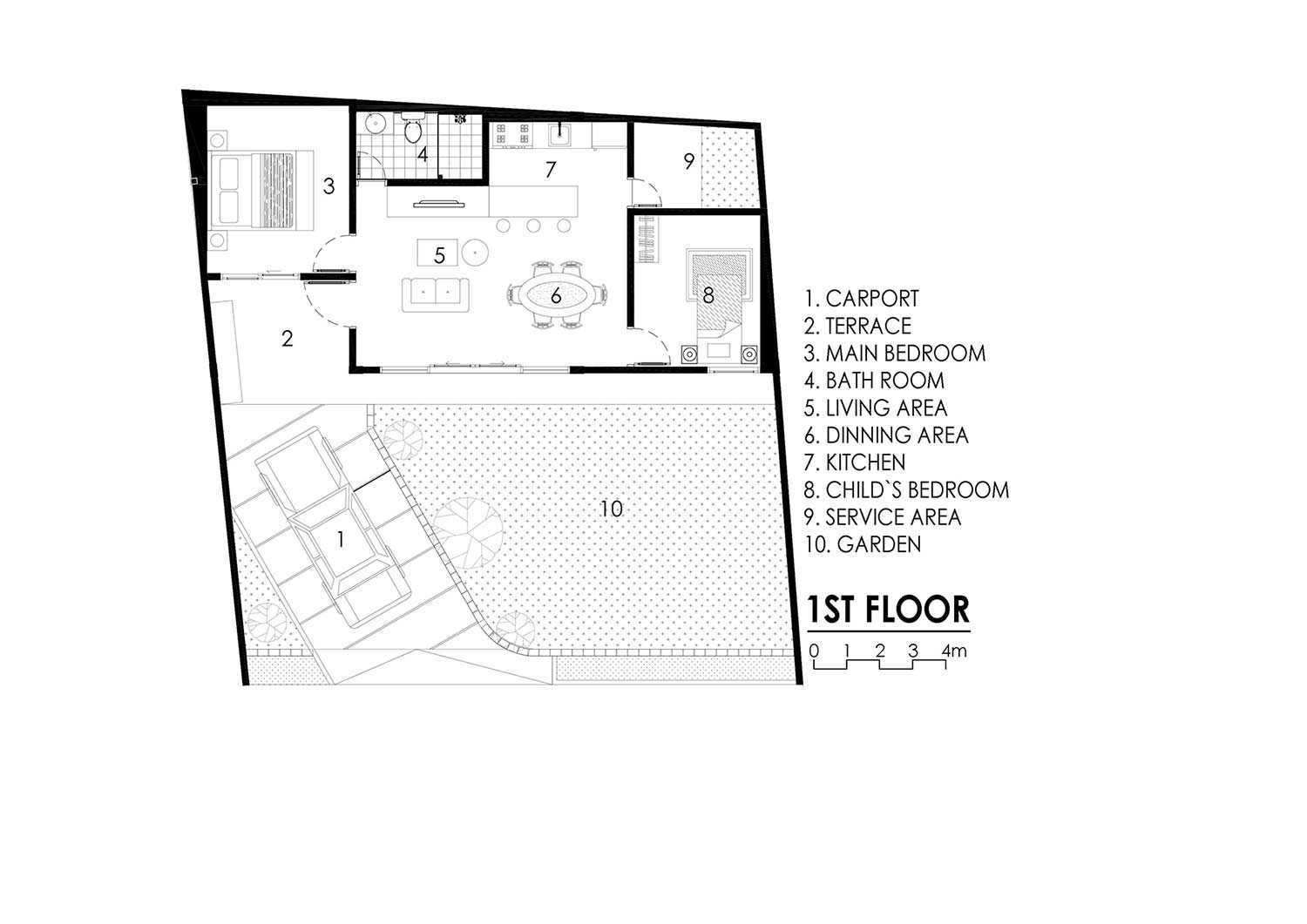 Denah Rumah Sewon Tahap 1 // arsitag.com