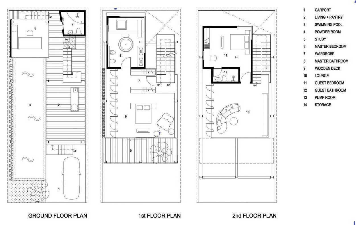 Konsep yang sama dengan denah antitesis dalam menciptakan hunian yang nyaman // archdaily.com