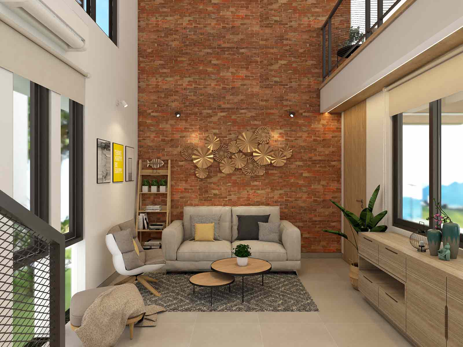 Ruang tamu di lantai 1 // arsitag.com